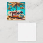 Retro RV en palmbomen Notitiekaartje (Voorkant / Achterkant)