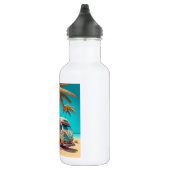 Retro RV en palmbomen Waterfles (Rechts)
