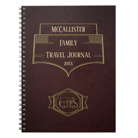 Retro RV Motorhome Travel Journal Notitieboek (Voorkant)