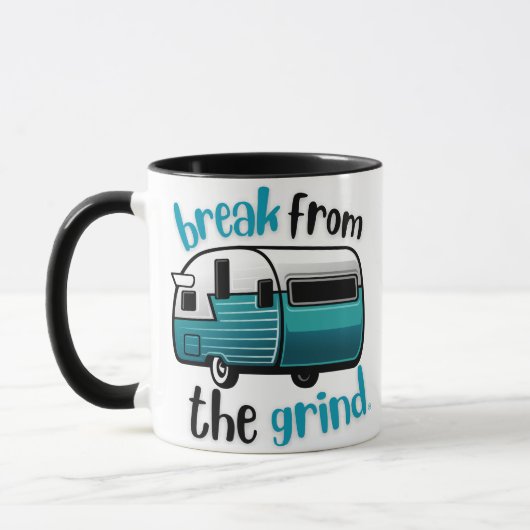 Retro RV Turquoise Koffiemok Mok (Links)