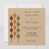 Retro S70s Geometric Wedding van 1970 Kaart (Voorkant)