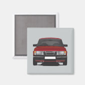 Retro Saab 900 Turbo - Zweedse klassieker uit de j Magneet (Voorkant / Achterkant)