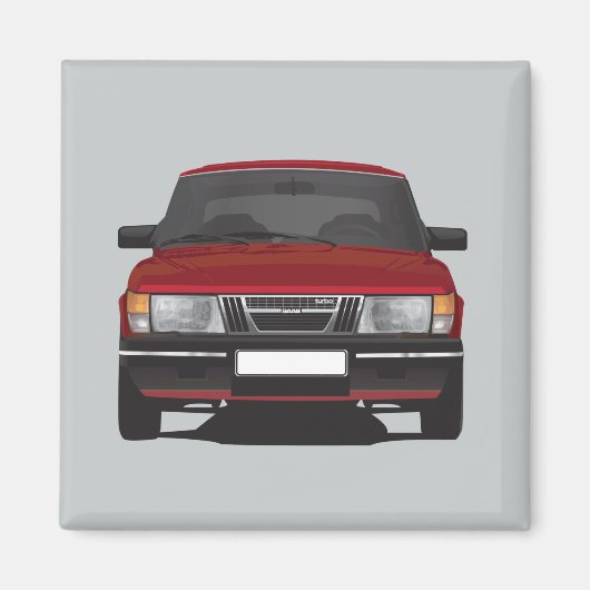 Retro Saab 900 Turbo - Zweedse klassieker uit de j Magneet (Voorkant)