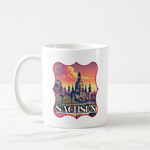 Retro Sachsen Skyline Koffiemok