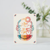 Retro Sacramento Bike Trail. Briefkaart (Staand voorkant)