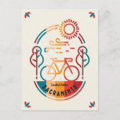 Retro Sacramento Bike Trail. Briefkaart (Voorkant)