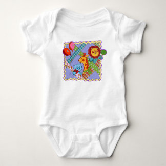 Retro Safari Dieren Baby Onesie Romper