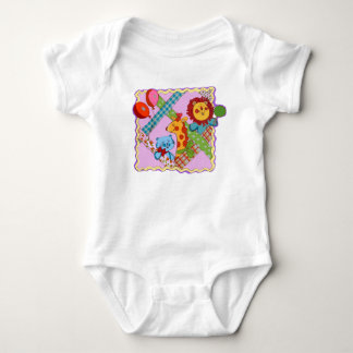 Retro Safari Dieren Baby Onesie Romper