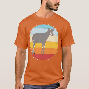 Retro Safari Wildlife Zoo Animal Okapi T-shirt
