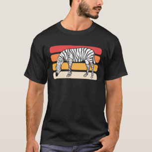 Retro Safari Zoo Dier Zebra T-shirt