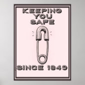 RETRO SAFETY PIN  POSTER (Voorkant)