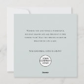 Retro  Sage Boerderij Truck Christmas Corporate Feestdagenkaart (Achterkant)