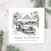Retro  Sage Boerderij Truck Christmas Corporate Feestdagenkaart