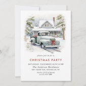 Retro  Sage Boerderij Truck Kerstfeest Kaart (Voorkant)