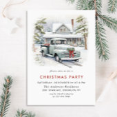 Retro Sage Boerderij Truck Kerstfeest Kaart