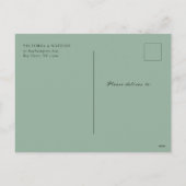 Retro Sage Green Chinoiserie Save the Date Feestdagenkaart (Achterkant)