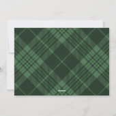 Retro Sage Green Christmas Plaid Tartan Foto Feestdagenkaart (Achterkant)