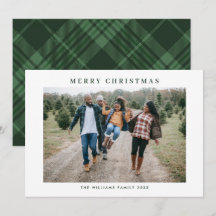 Retro Sage Green Christmas Plaid Tartan Foto