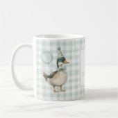 Retro Sage Green Mallard Duck Ballon Koffiemok (Links)