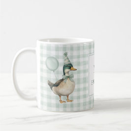 Retro Sage Green Mallard Duck Ballon Koffiemok