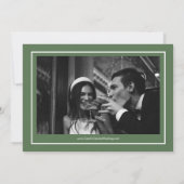 Retro Sage Green Wedding Save the date Photo Kaart (Achterkant)