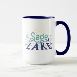 Retro Sage Lake 15oz Mok