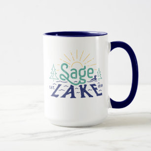 Retro Sage Lake 15oz Mok