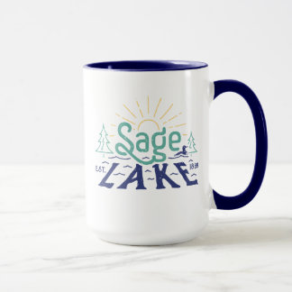 Retro Sage Lake 15oz Mok