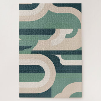 Retro Sage Mist | Mid-Century Modern Puzzel