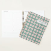 Retro Sage Pastel Mid Century Petals Gepersonalise Planner (Display)