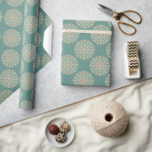 Retro Sage & Sand  Bloemen Polka Dot Mandala