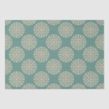 Retro Sage & Sand Bloemen Polka Dot Mandala