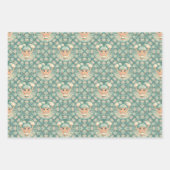 Retro Sage Sand Cheerleader Mandala Diamond Tegel Inpakpapier Vel (Voorkant)