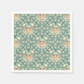 Retro Sage Sand Cheerleader Mandala Tegel Decoupag Servet (Voorkant)