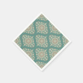 Retro Sage & Sand Mandala Damask Decoupage Servet (Hoek)