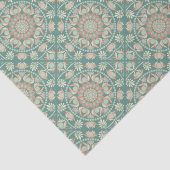 Retro Sage & Sand Mandala Diamond Tegel Tissuepapier (Detail)