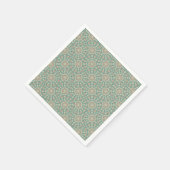 Retro Sage & Sand Mandala Fans Decoupage Servet (Hoek)