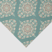 Retro Sage & Sand  Mandala Ogee Damask Tissuepapier (Detail)