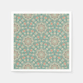 Retro Sage & Sand Mandala Scallop Decoupage Servet (Voorkant)
