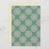 Retro Sage & Sand Polka Dot Mandala Kaart (Voorkant / Achterkant)