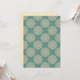 Retro Sage & Sand  Polka Dot Mandala Kaart
