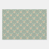 Retro Sage & Zand Cheerleader Mandala Deco Scallop Inpakpapier Vel (Voorkant 3)
