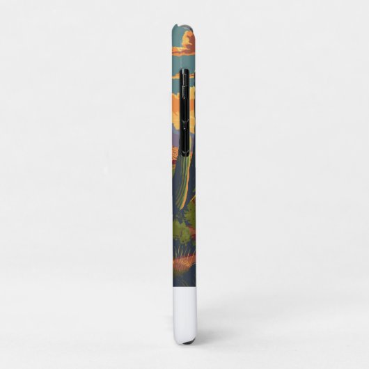 Retro Saguaro Schilderachtig Uitzicht Case-Mate iPhone Case (Achterkant/links)