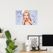 Retro Sailor Girl-Poster met bewerkbare tekst Poster (Thuiskantoor)