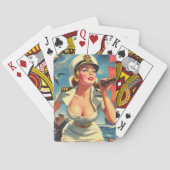 Retro Sailor Pin-up Pokerkaarten (Achterkant)