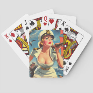 Retro Sailor Pin-up Pokerkaarten