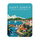 Retro Saint John's Antigua Reissouvenir Magneet (Verticaal)