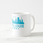 Retro Saint Louis Skyline Koffiemok (Voorkant rechts)