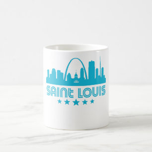 Retro Saint Louis Skyline Koffiemok