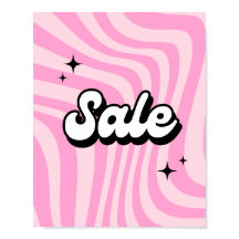 Retro Sale Sign, Roze Sale Poster, Boetiekhandel